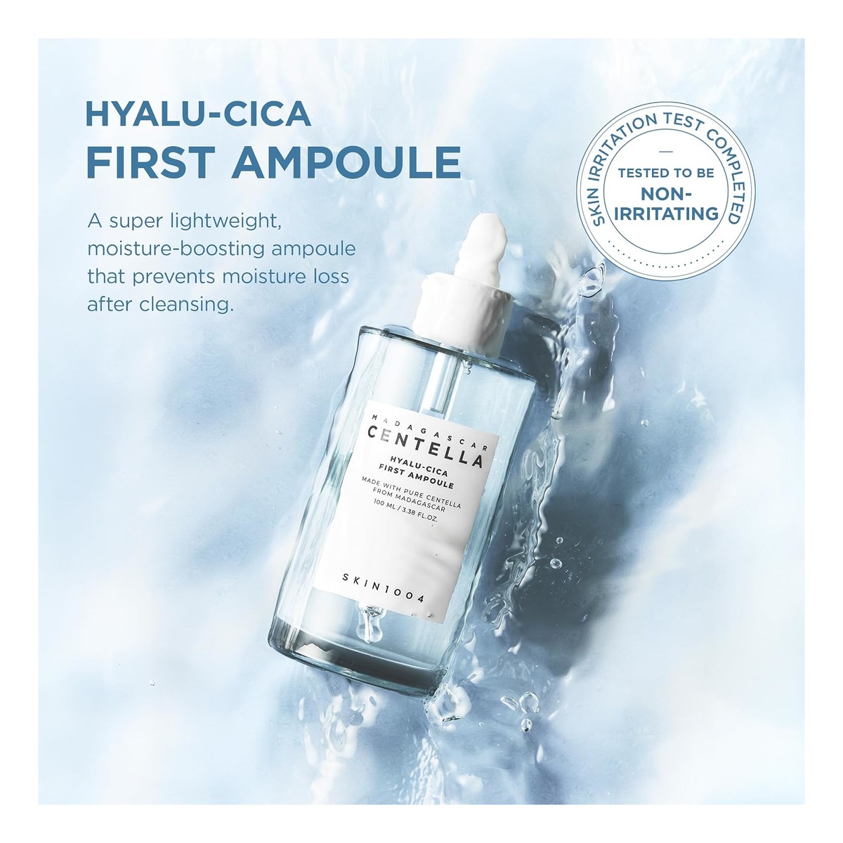 Skin1004 Madagascar Centella Hyalu-Cica First Ampoule wielozadaniowa ampułka nawilżająca z wyciągiem z wąkroty azjatyckiej 100ml
