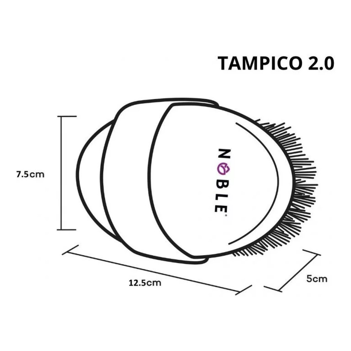 Noble Szczotka Do Masażu Z Odpinaną Rączką Ostra Tampico 2.0