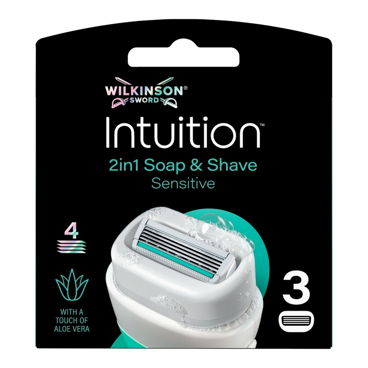 Wilkinson Intuition Sensitive wkłady z 4 ostrzami 3szt