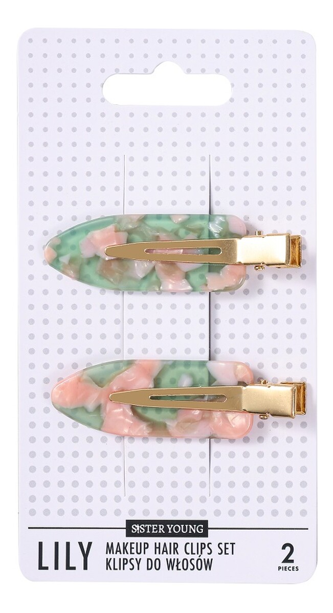 Lily klipsy do włosów do makijażu pink coffee 2szt