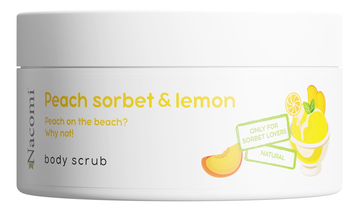 Peeling do ciała o zapachu brzoskwiniowego sorbetu z cytryną
