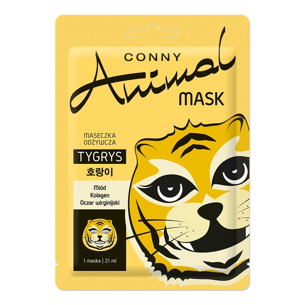 Conny Animal Mask Tygrys maseczka odżywcza w płachcie 21ml