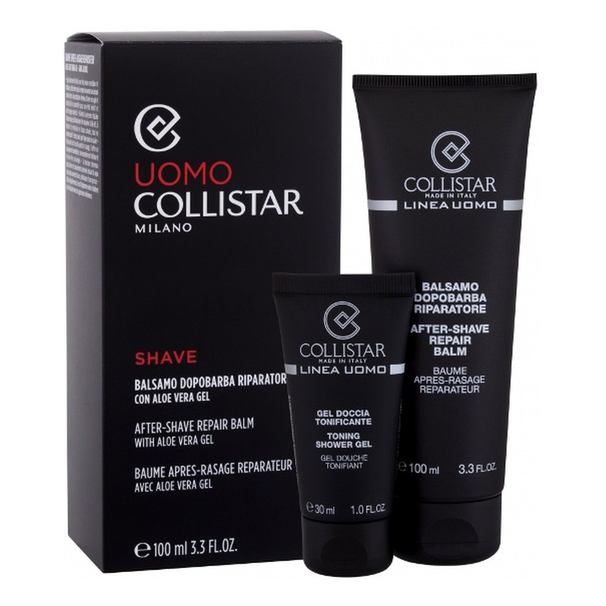 Collistar Uomo zestaw Aftershave Balm balsam po goleniu 100ml + Shower Gel żel pod prysznic 30ml
