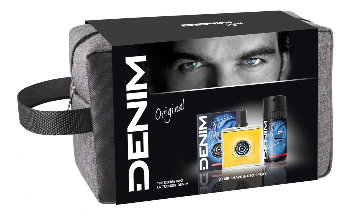 DENIM Zestaw prezentowy (woda po goleniu 100ml+deo spray 150ml+kosmetyczka)