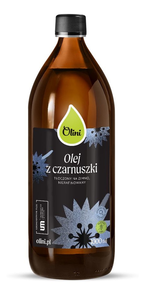 Olej z czarnuszki tłoczony na zimno, nierafinowany