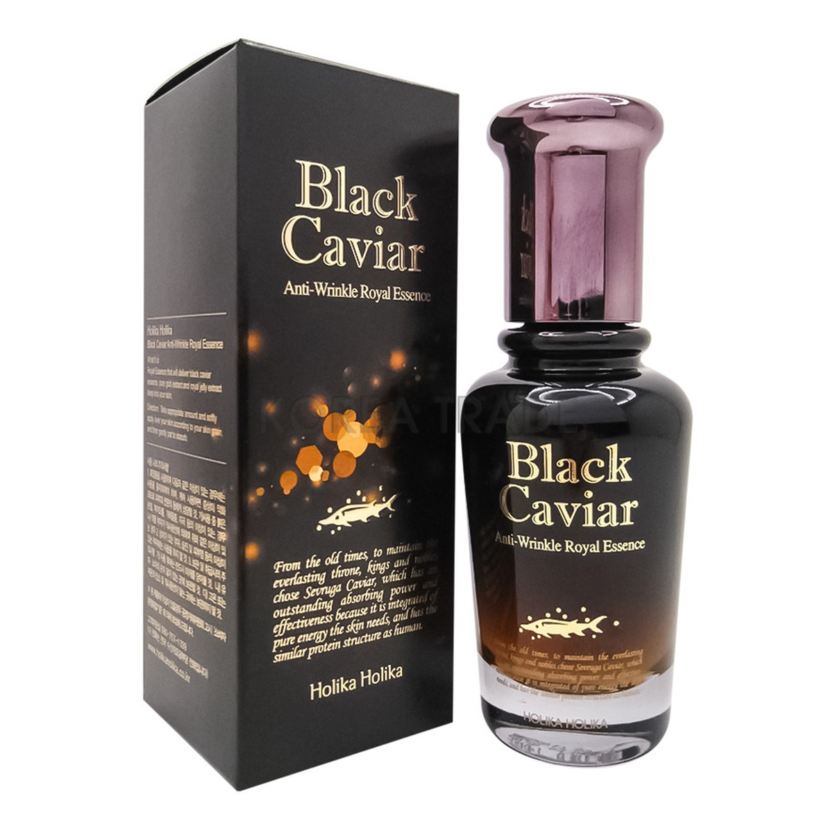 Holika Holika Black Caviar przeciwzmarszczkowa kremowa esencja z czarnym kawiorem 45ml