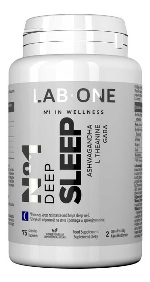 N°1 deep sleep suplement diety wspierający sen i regenerację 75 kapsułek