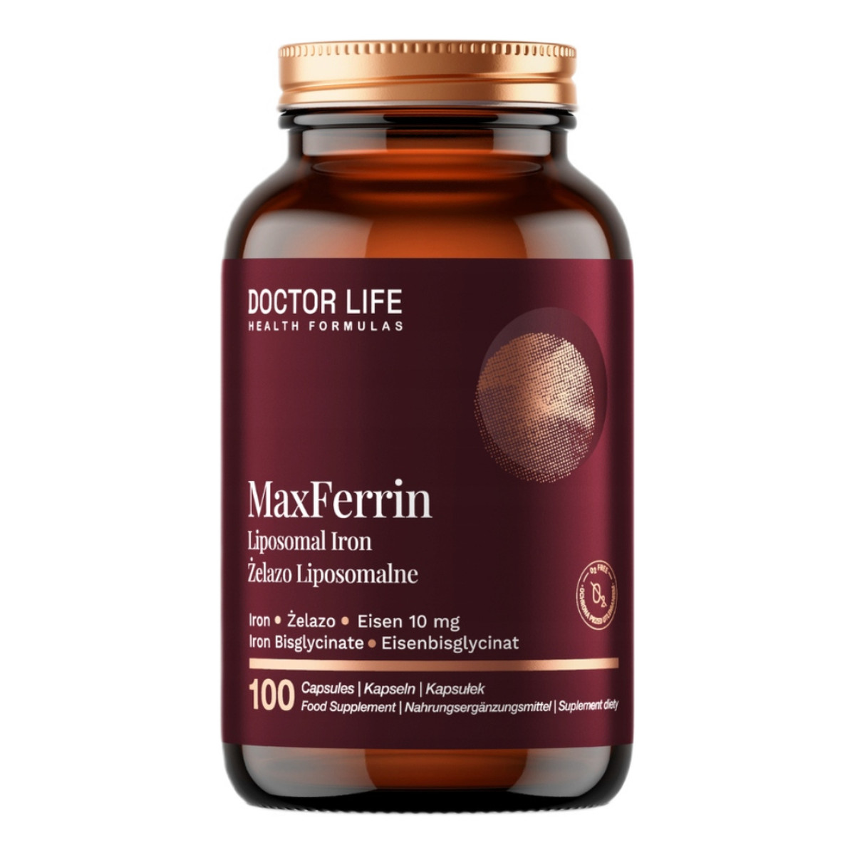 Doctor Life MaxFerrin 10mg suplement diety 100 Kapsułek