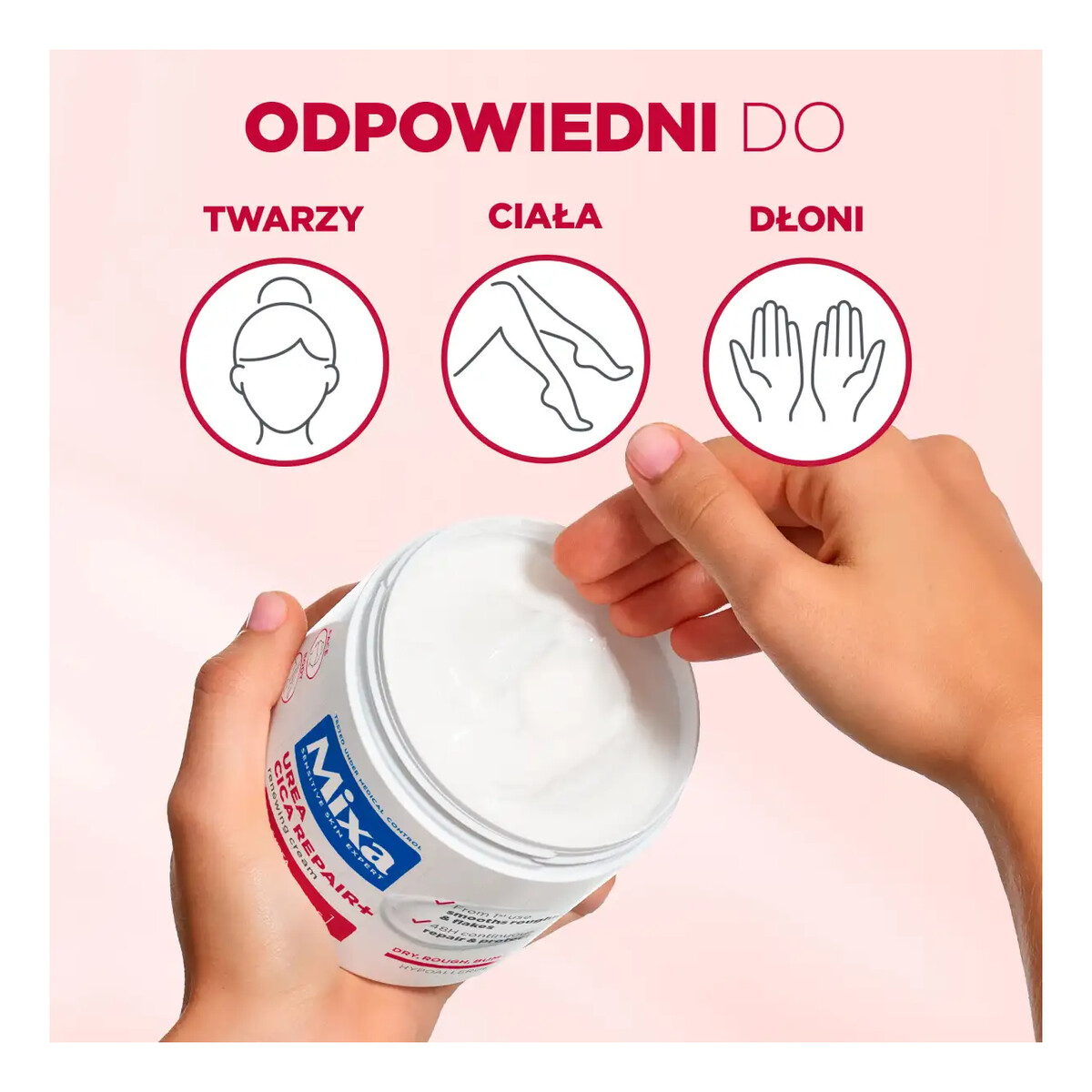 Krem regenerujący + Ceramide Ochronny do twarzy dłoni i ciała 2x400ml
