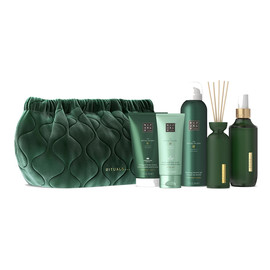 pianka pod prysznic 200ml + balsam do ciała 150ml + krem do rąk 70ml + patyczki zapachowe 70ml + perfumy do domu 200ml + kosmetyczka
