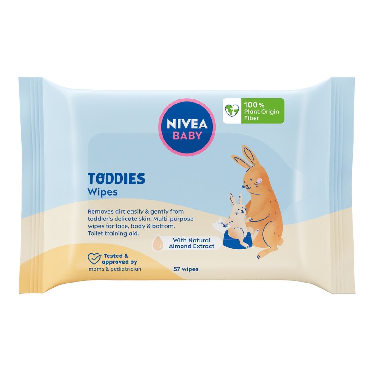 Nivea Baby toddies chusteczki biodegradowalne 57szt