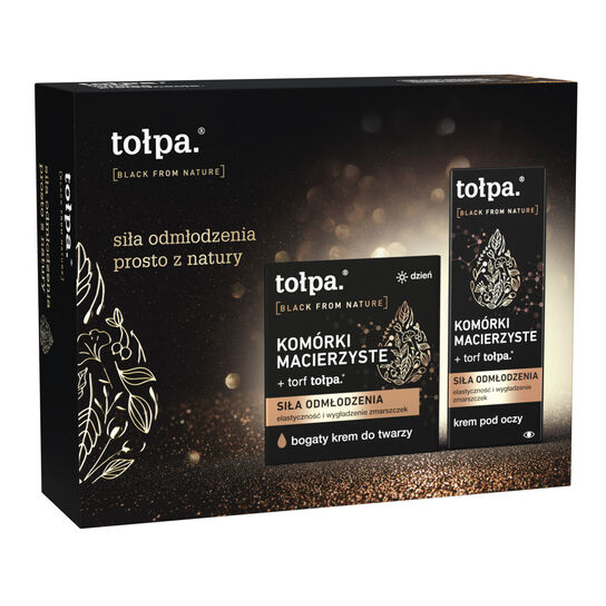 Tołpa Black From Nature Zestaw prezentowy Krem do twarzy 50 ml + Krem pod oczy 10 ml