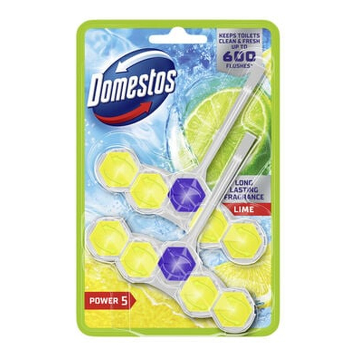 Domestos Power 5 Kostka WC Duo Zawieszka Lime