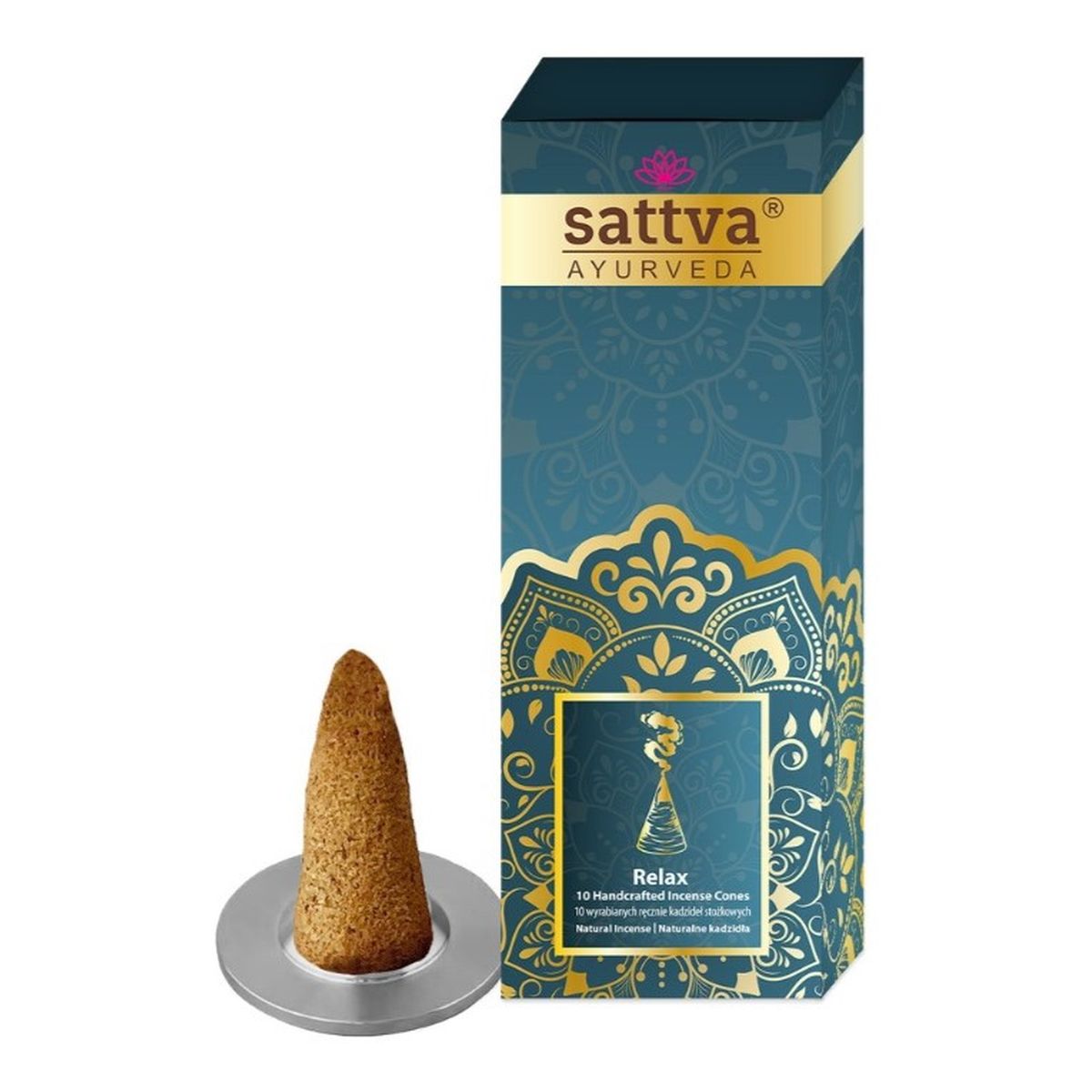 Sattva Incense sticks cones kadzidła stożkowe relax 10szt