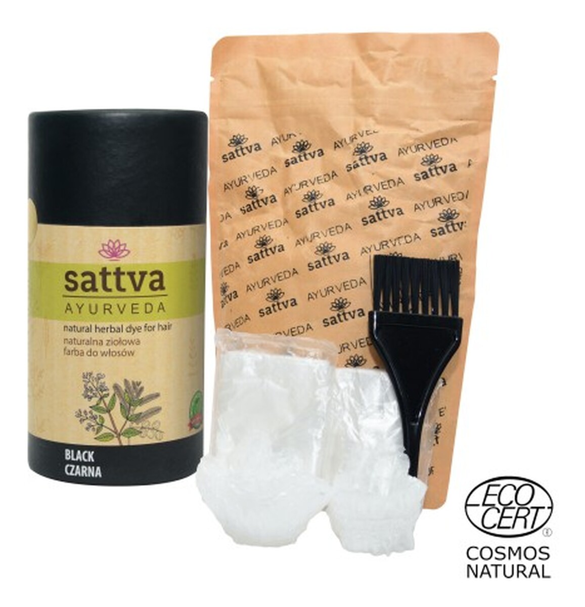 Naturalna Ziołowa Farba/henna Do Włosów Czarna Black (01)