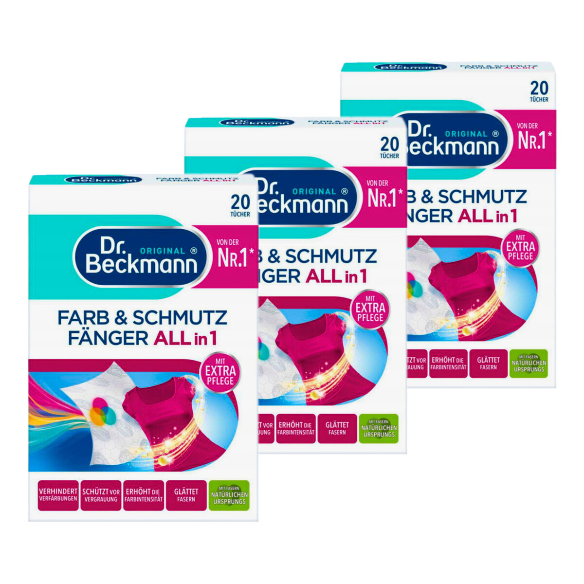 Dr. Beckmann Chusteczki do prania 20 szt.x3