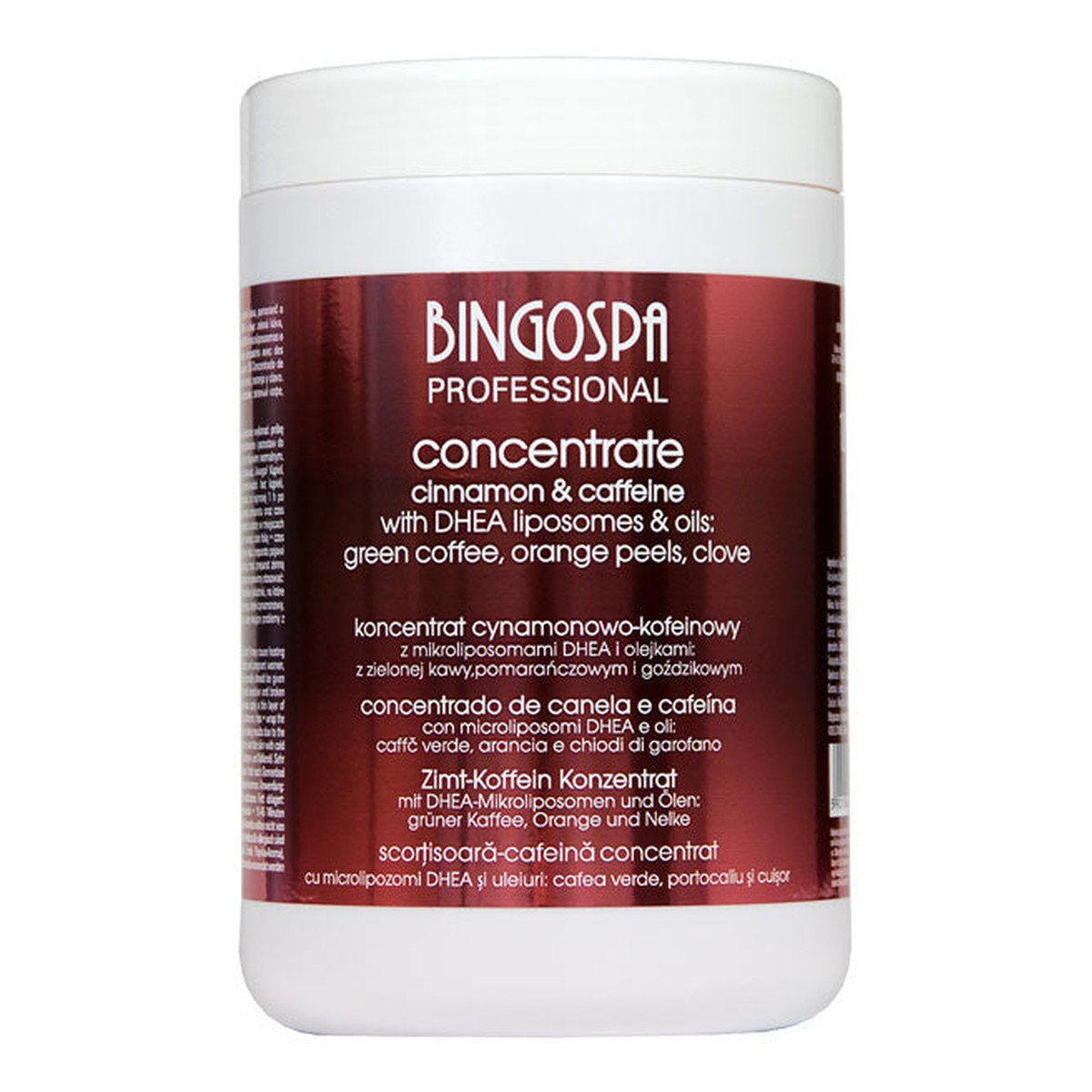 BINGOSPA Professional Koncentrat cynamonowo - kofeinowy z mikroliposomami DHEA i olejkami: 1000ml