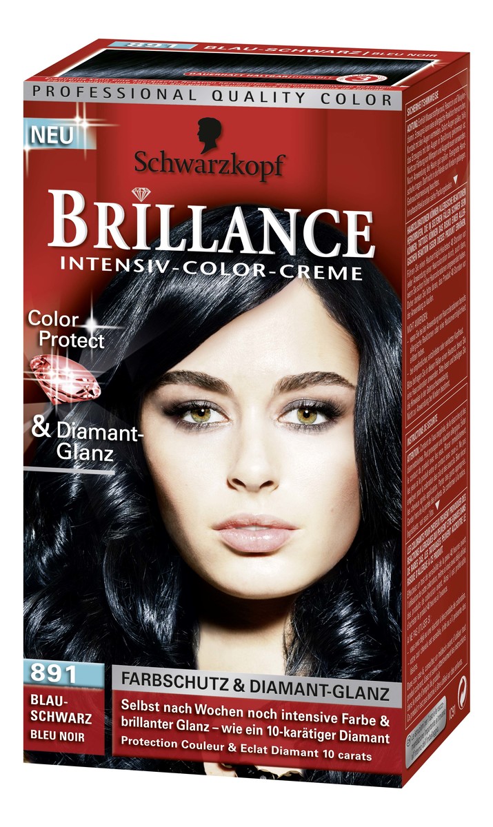 Farba Do Włosów Brillance Granatowa Czerń 891