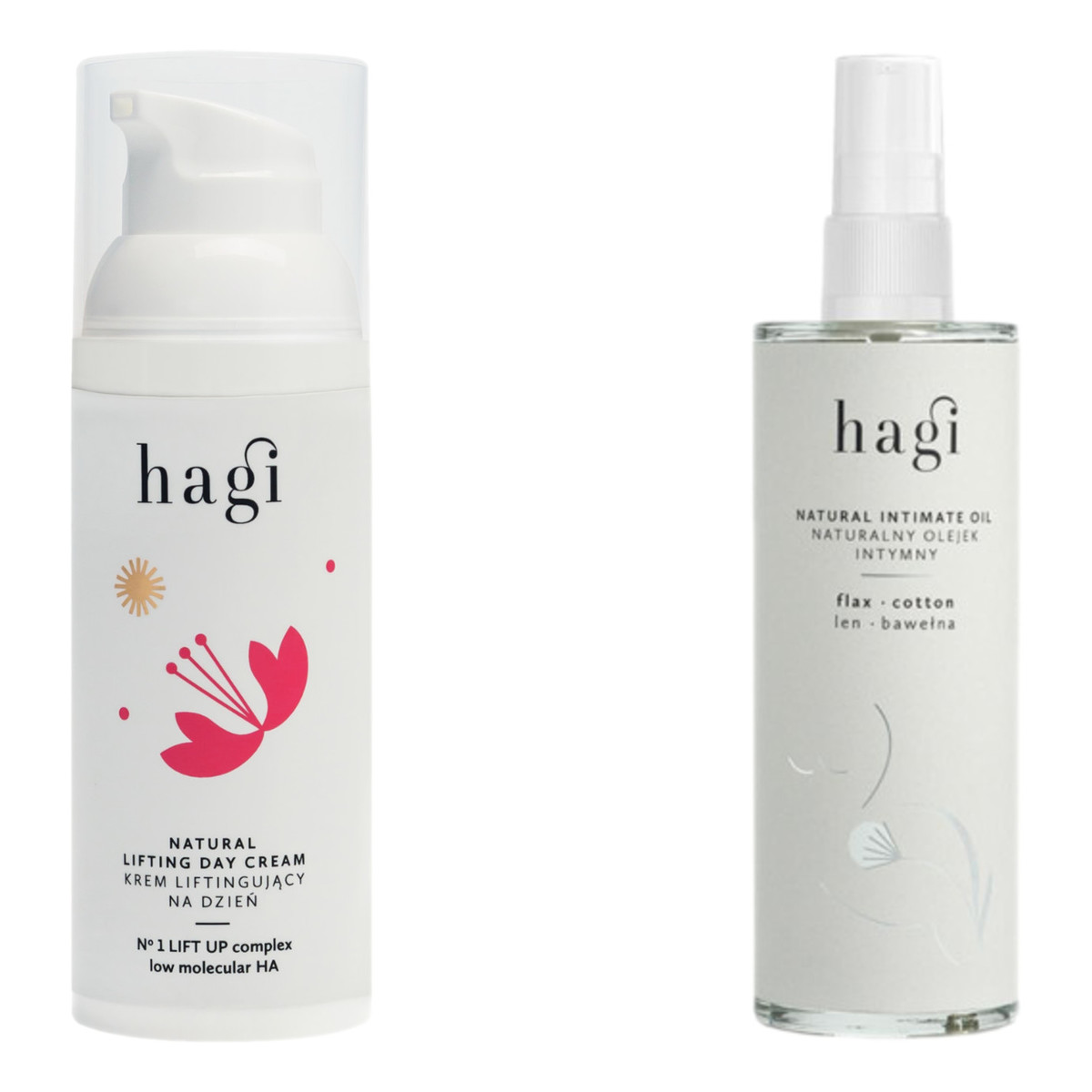 Hagi Intimate Naturalny olejek intymny 100ml + Krem Power Zone liftingujący 50ml