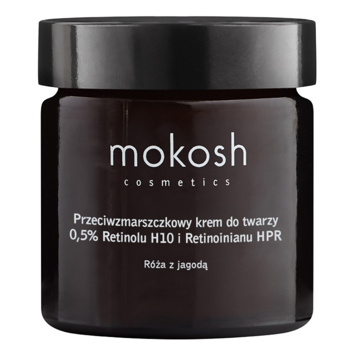 Mokosh Przeciwzmarszczkowy Krem do twarzy 0.5% retinolu h10 i retinoinianu hpr róża z jagodą 60ml