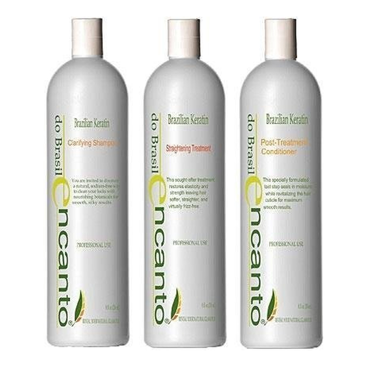 Encanto Brazilian Keratin Zestaw do keratynowego prostowania włosów 3x 473ml