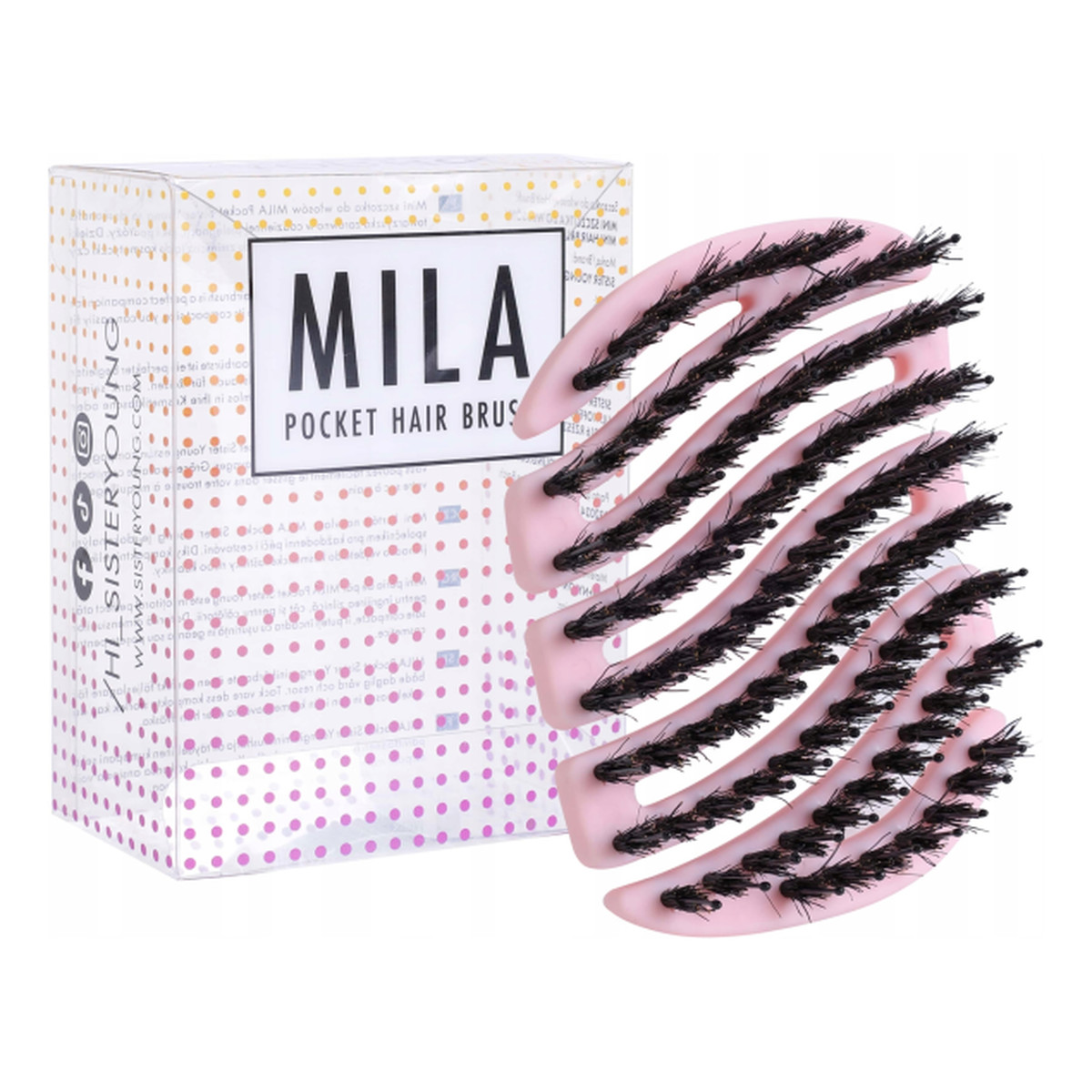 Sister Young Mila Szczotka do Włosów Mini z Włosiem Dzika Pink