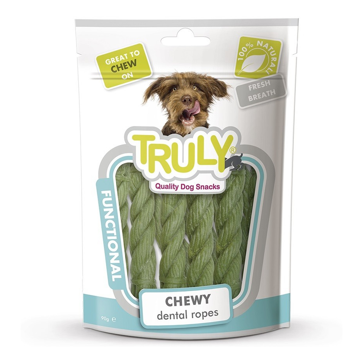 Truly Dog snacks przekąski dla psa functional-linki czyszczące zęby 90g