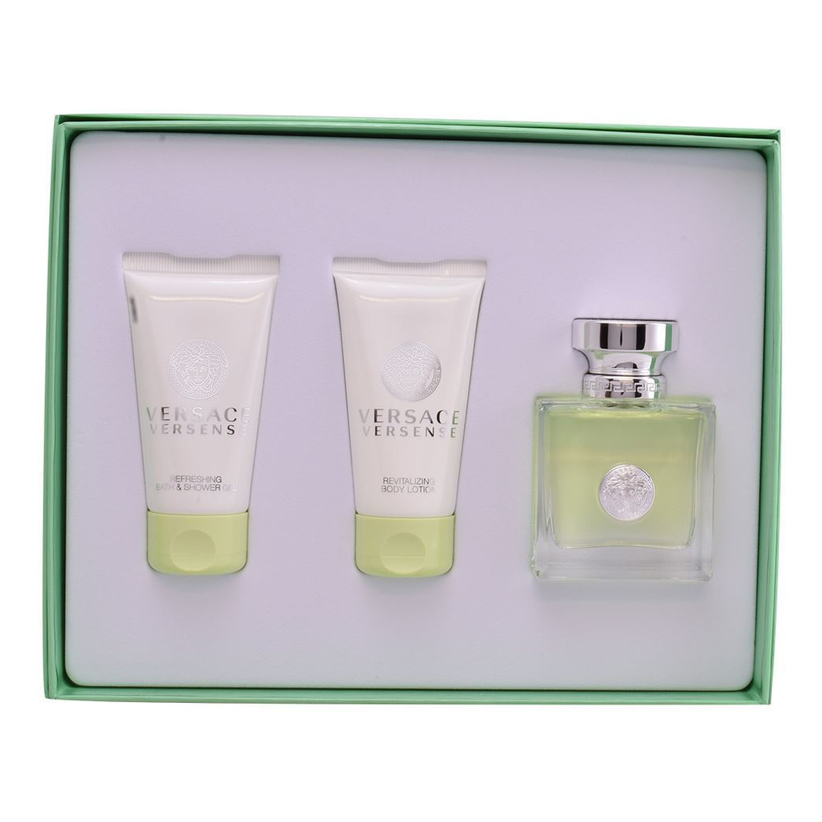Versace Versense zestaw (woda toaletowa 50ml + balsam do ciała 50ml + żel pod prysznic 50ml)