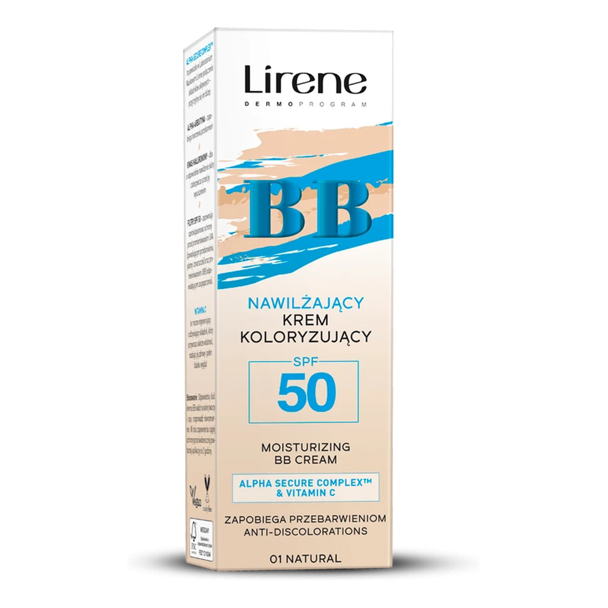 Lirene Lirene Nawilżający krem koloryzujący SPF50 30 ml 30ml