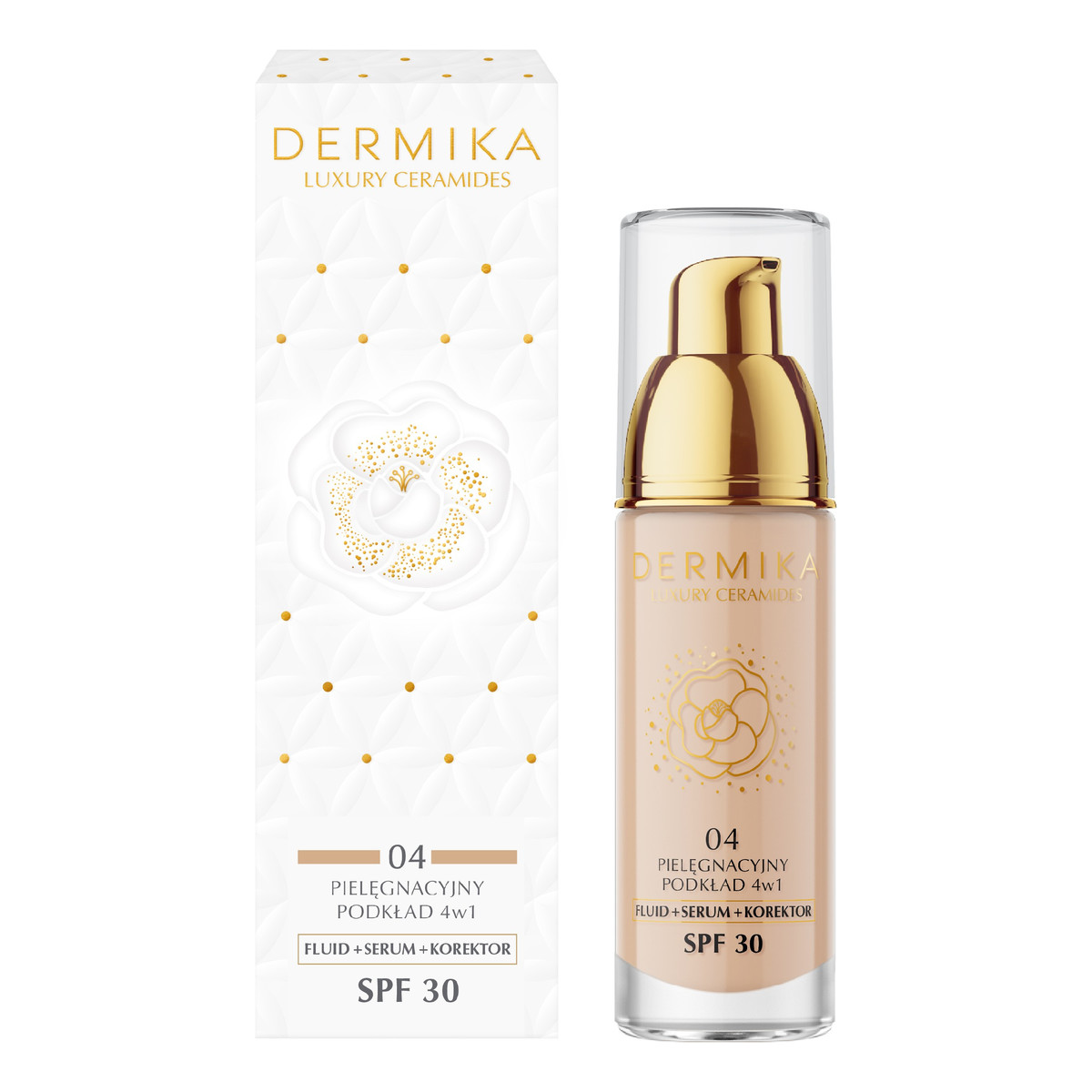 Dermika Luxury Ceramides Podkład pielęgnacyjny 4w1 SPF30 30ml