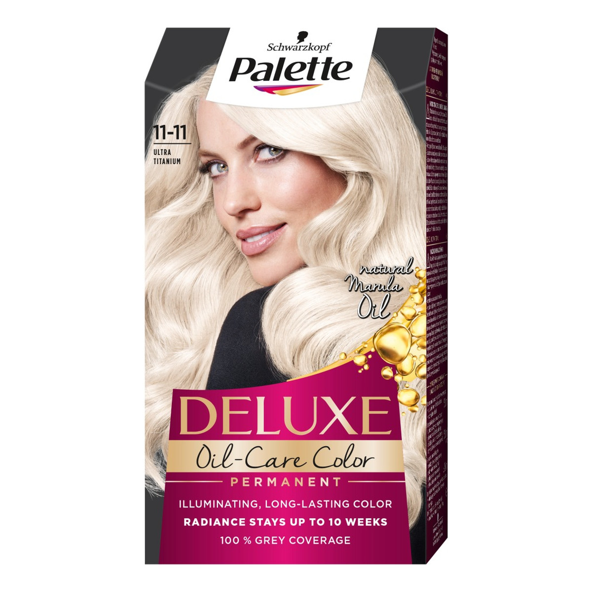Palette Deluxe oil-care color farba do włosów trwale koloryzująca z mikroolejkami 11-11 ultra tytanowy blond