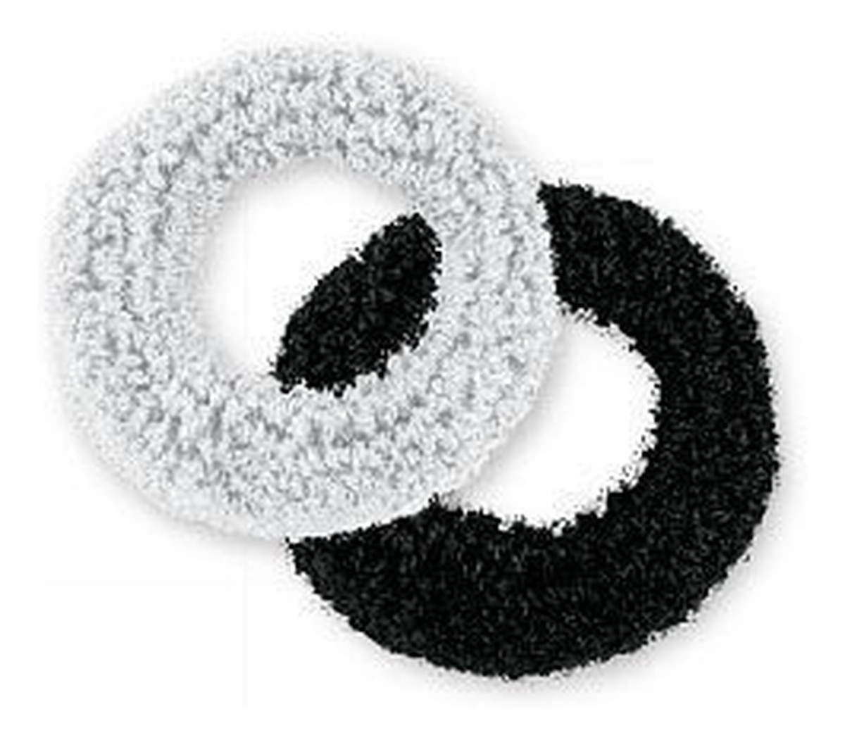 Gumki do włosów biała i czarna 2 szt.