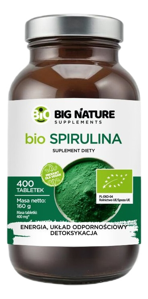 Bio spirulina suplement diety 400 tabletek
