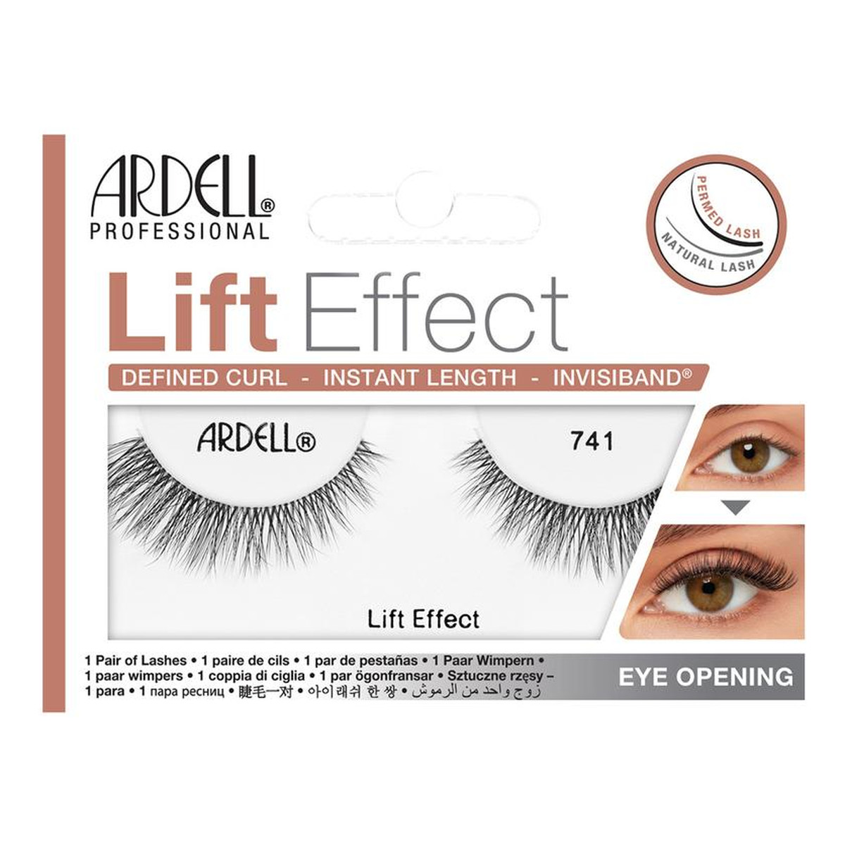 Ardell Lift effect sztuczne rzęsy na pasku 741 black