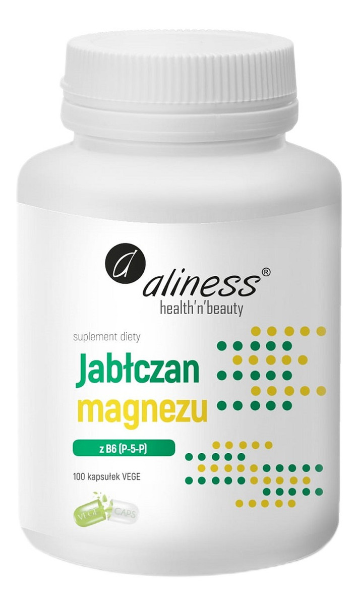 Jabłczan magnezu z b6 (p-5-p) suplement diety 100 kapsułek