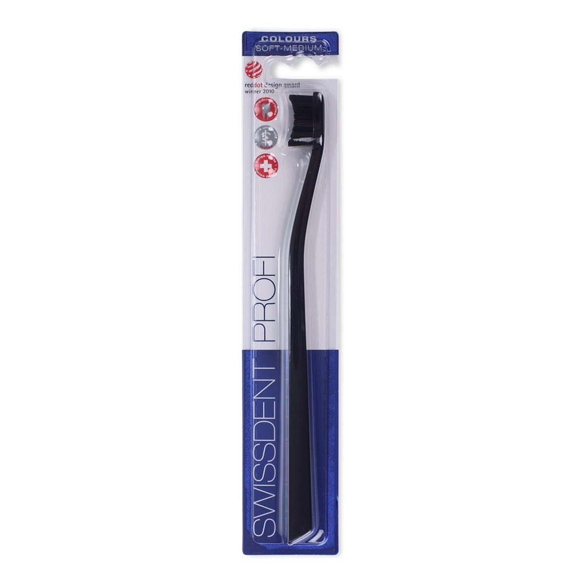 Swissdent Profi Colours Soft Medium szczoteczka do zębów Czarna 1szt