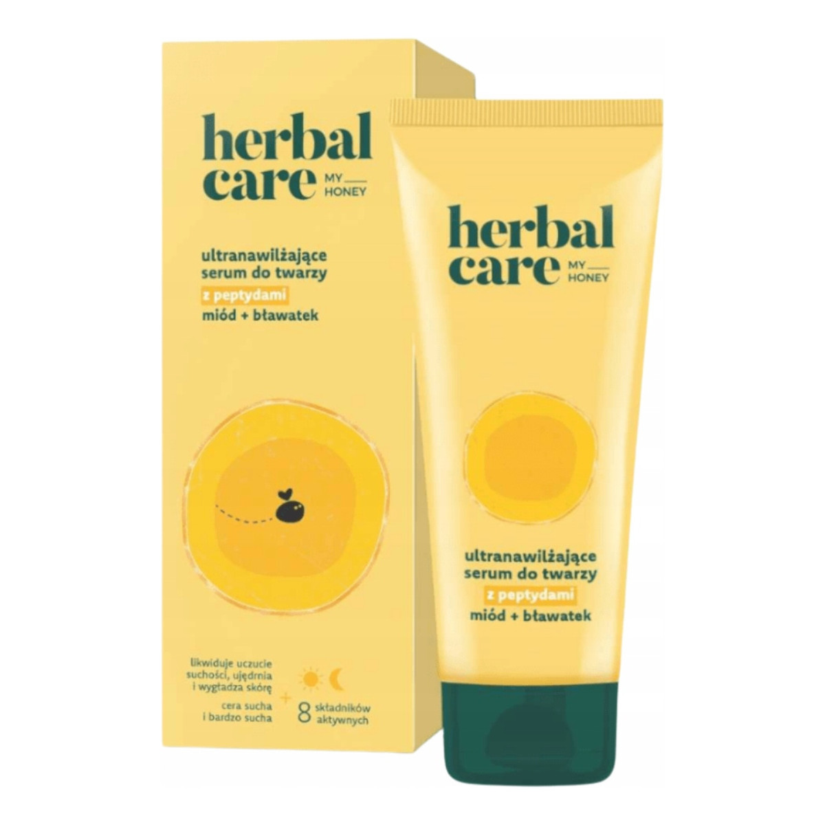 Farmona HERBAL CARE Ultranawilżające serum do twarzy z peptydami, miodem i bławatem na dzień i noc do cery suchej i bardzo suchej 50ml
