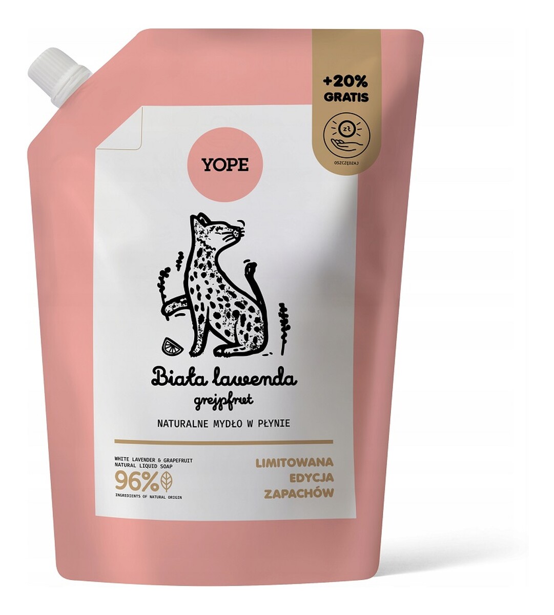 Mydło w płynie refill biała lawenda grejpfrut