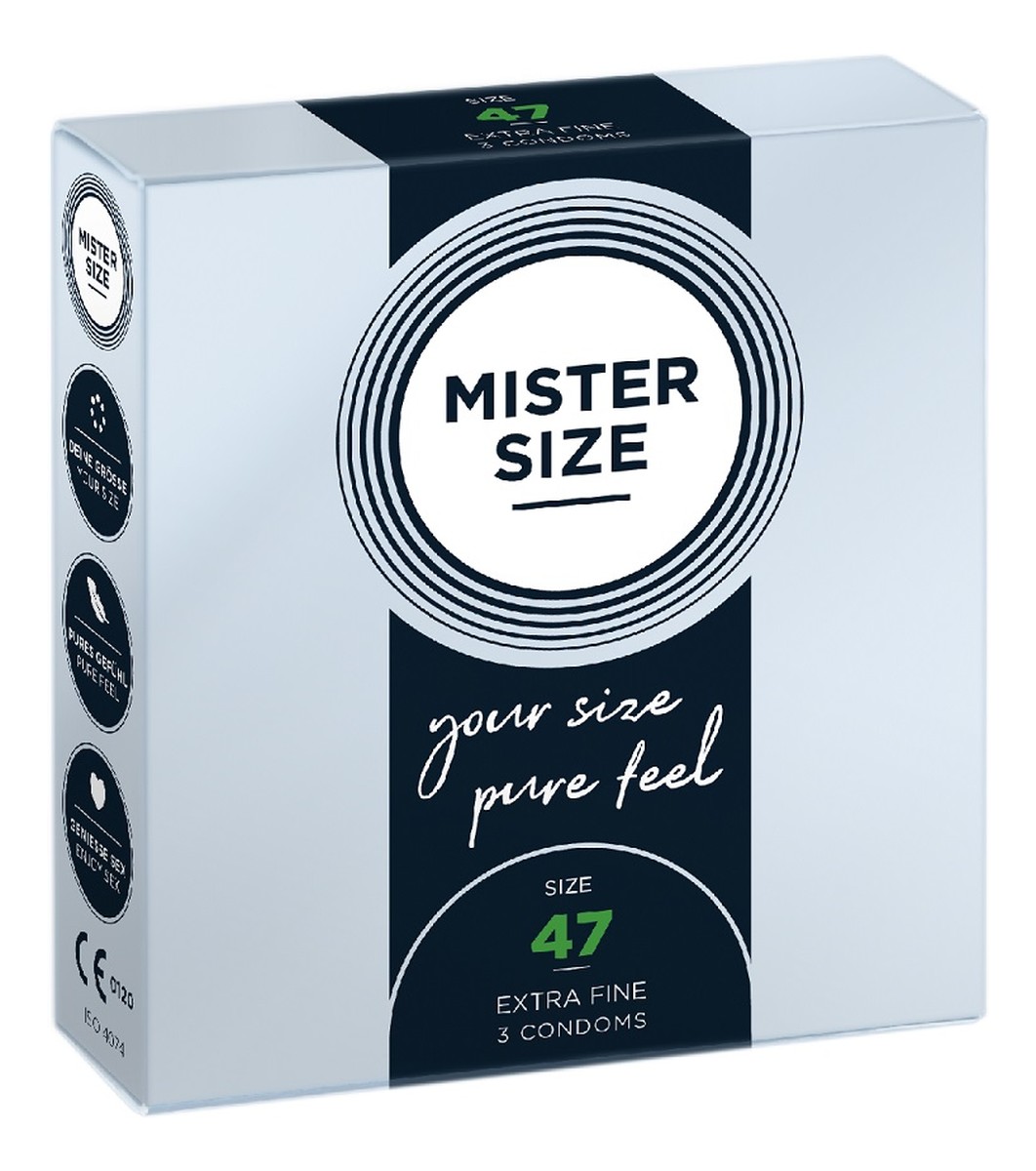 Condoms prezerwatywy dopasowane do rozmiaru 47mm 3szt.