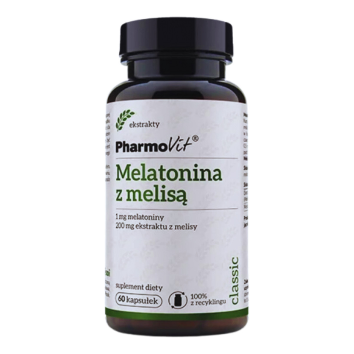Pharmovit Melatonina z melisą suplement diety 60 kapsułek