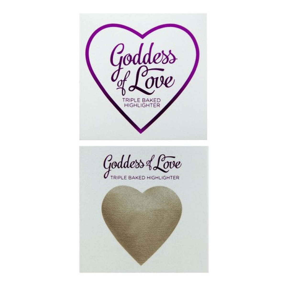 Makeup Revolution I Heart Makeup Blushing Hearts Goddess of Love Triple Baked Highlighter Rozświetlacz Do Twarzy 10g