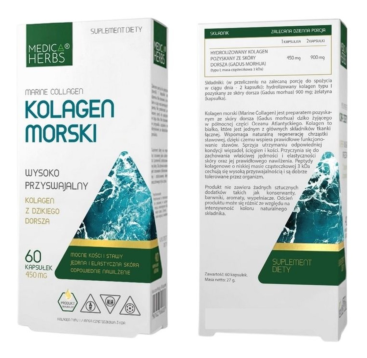 Kolagen Morski suplement diety 60 kapsułek
