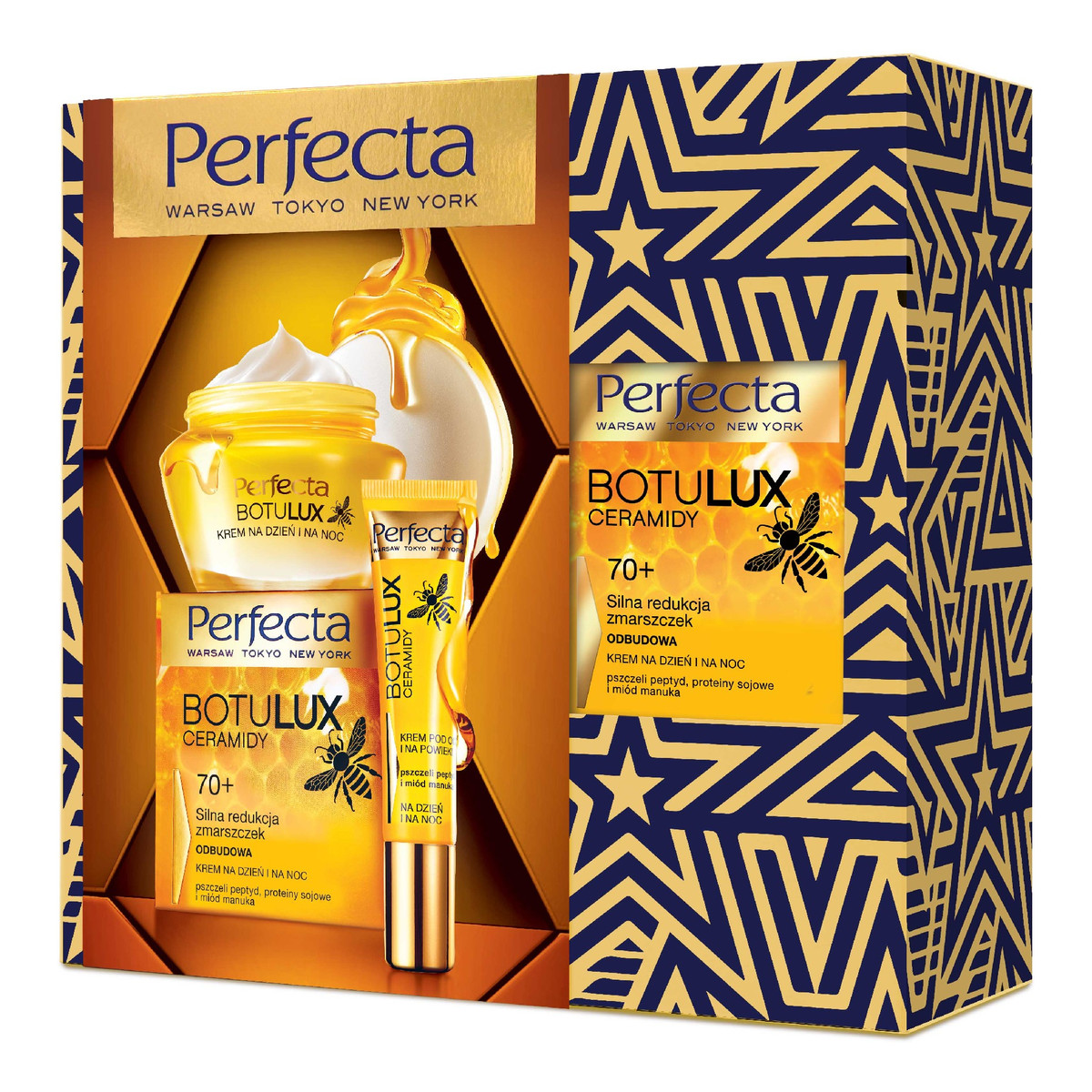 Perfecta Botulux Ceramidy 70+ Zestaw prezentowy (krem na dzień i noc 50ml+krem pod oczy 15ml)