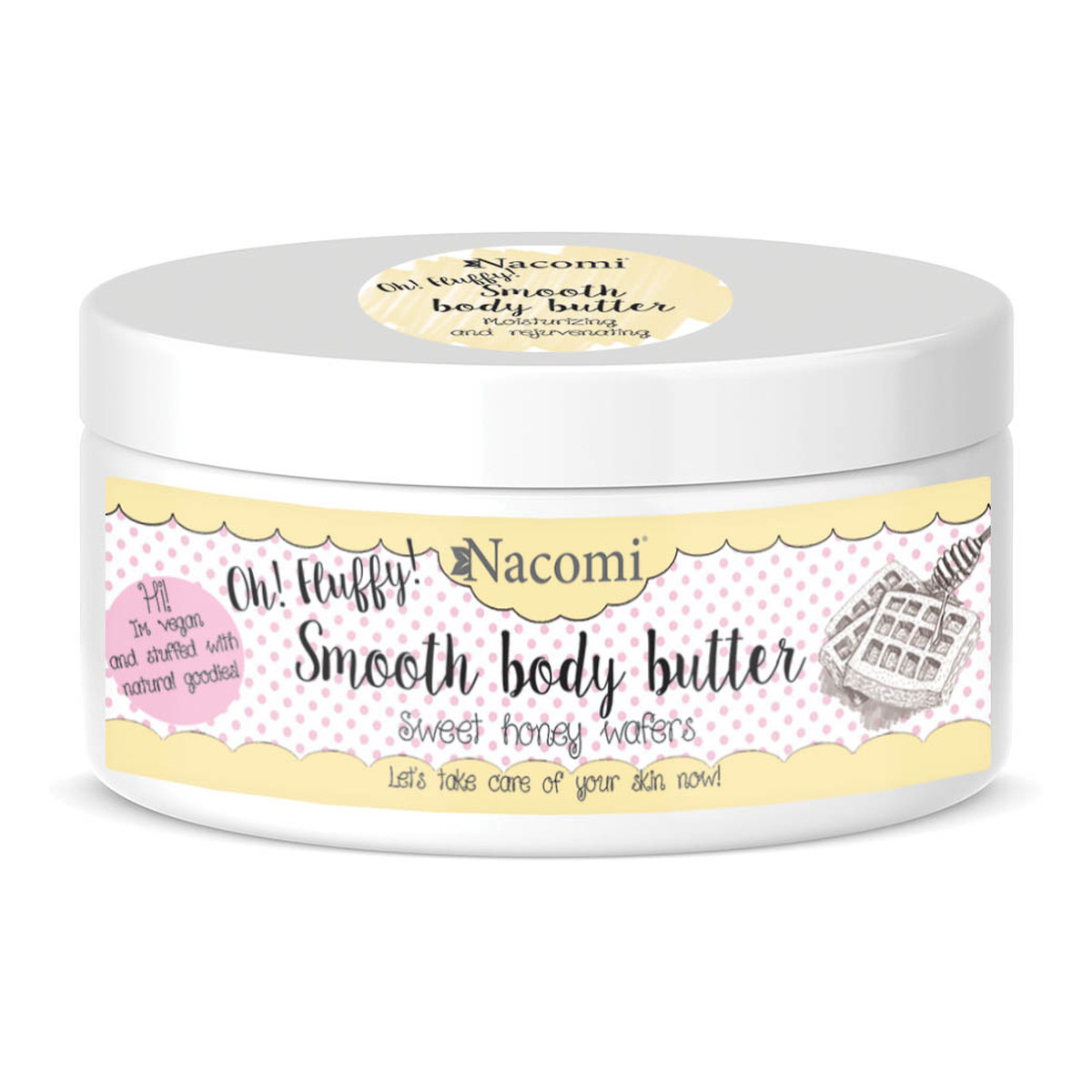 Nacomi Oh! Fluffy! Smooth Body Butter Lekkie Masło Do Ciała Miodowe Gofry 100g