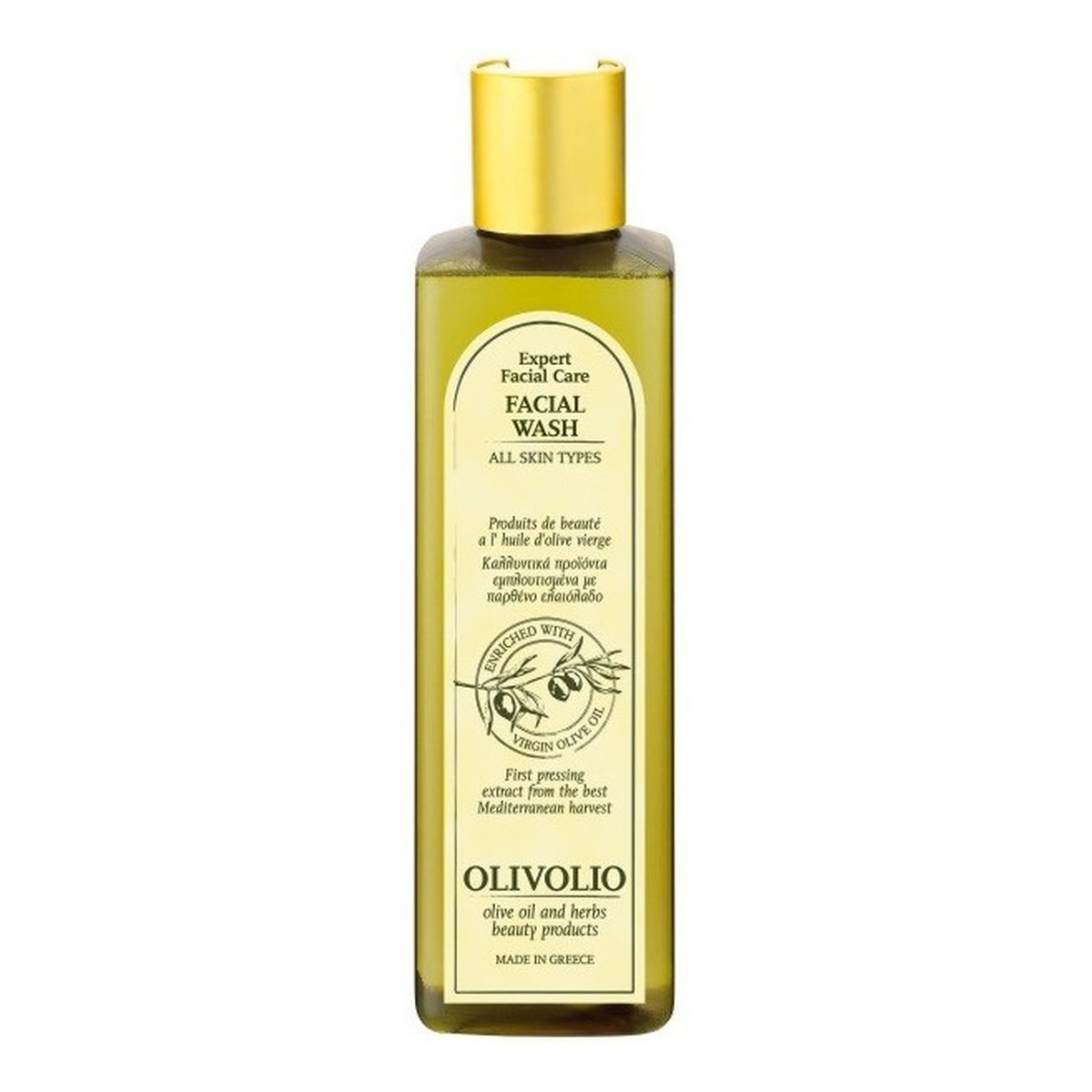 Olivolio Face Wash, Żel do mycia twarzy i demakijażu z organiczną oliwą z oliwek 250ml