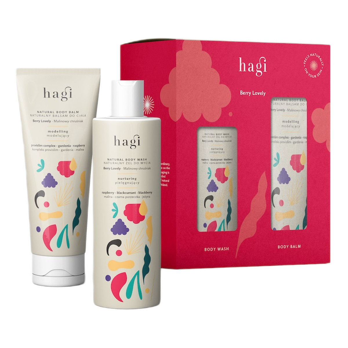 Hagi Malinowy Chruśniak zestaw żel do mycia ciała 300ml + balsam do ciała 300ml