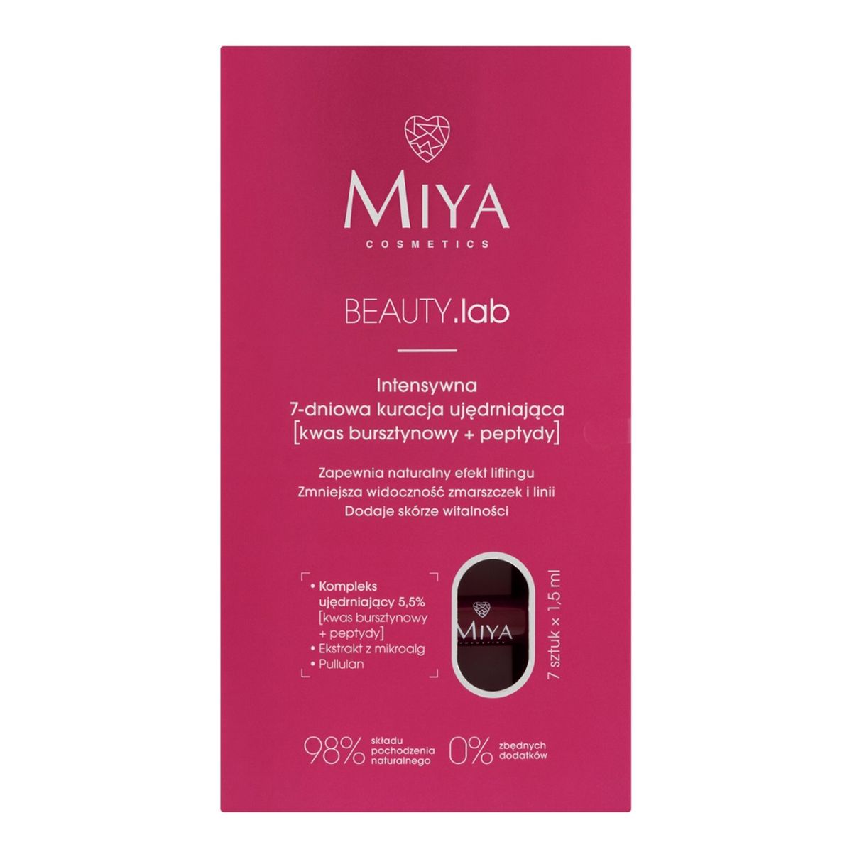 Miya Cosmetics Beauty.lab intensywna 7-dniowa kuracja ujędrniająca &lsqb;kwas bursztynowy + peptydy&rsqb; 7x1.