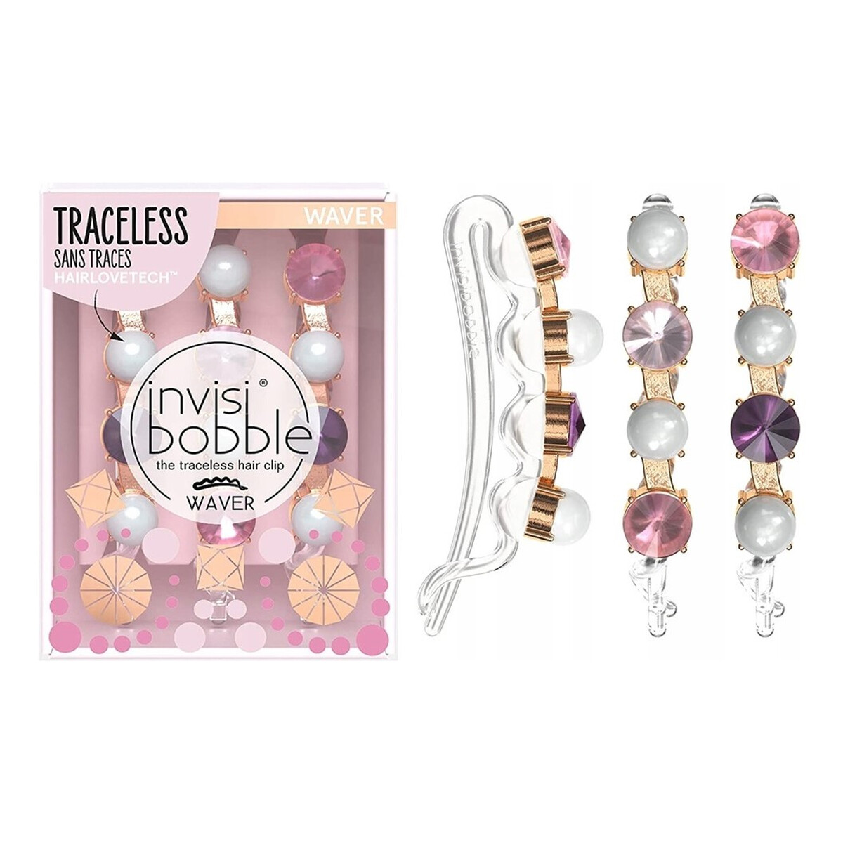 Invisibobble Waver british royal spinki do włosów to bead or not to bead 3szt.