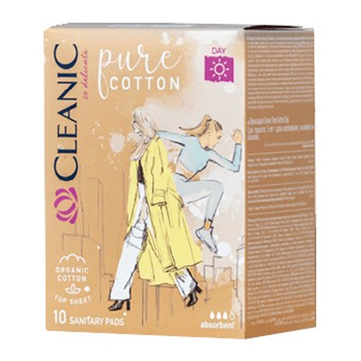 Cleanic Pure Cotton Podpaski higieniczne Organic - na dzień 10szt