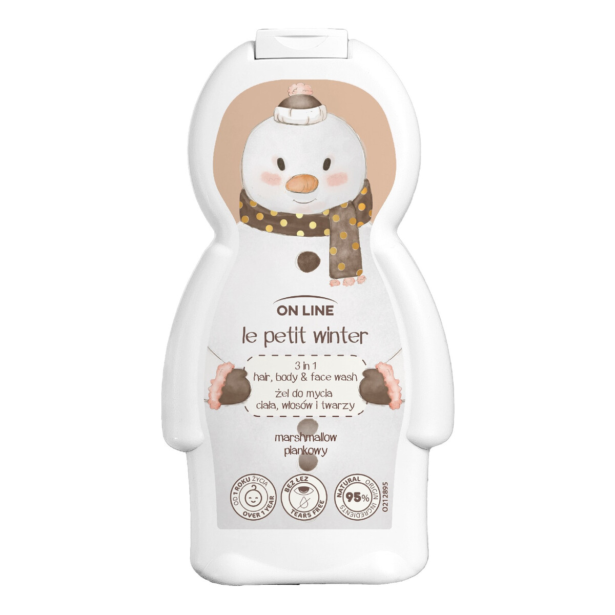 On Line Bałwanek Żel 3w1 do mycia ciała włosów i twarzy 350ml